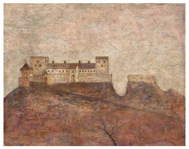 Vyobrazení hradu z 2. pol. 17. století na kopii z 19. století. Muzeum Novojičínska, i. č. U 357