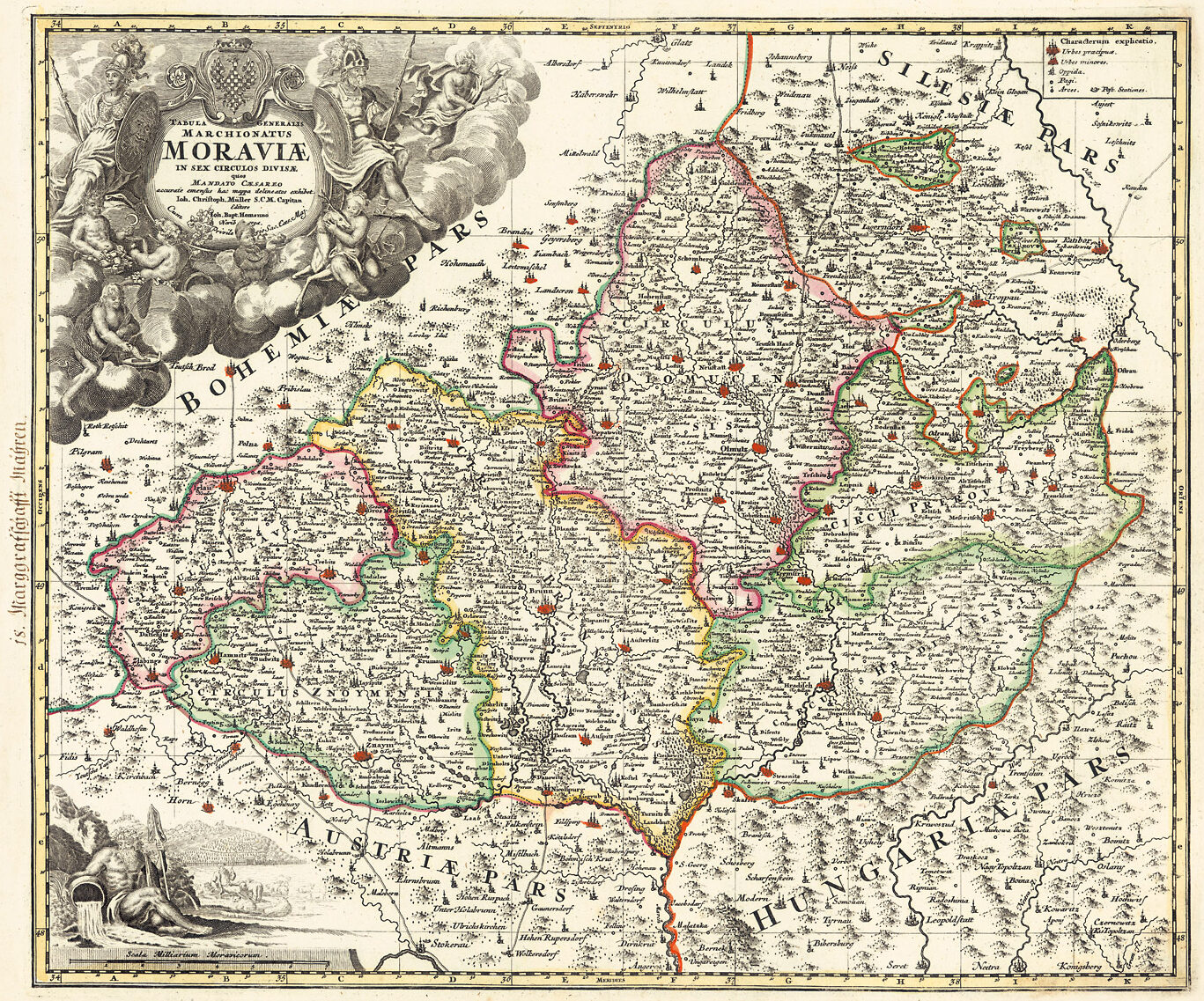 Müllerova mapa Moravy z roku 1716, vydáno 1724 (zdroj: http://veduta-art.cz/shopimg_hd/MM_06_1500.jpg).